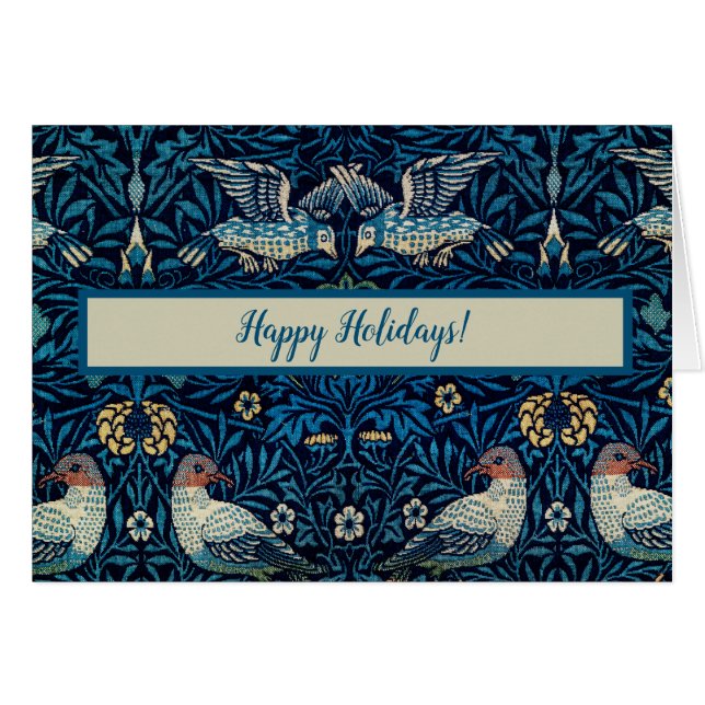 William Morris Blue Birds Floral Tapestry Classic Cards (Front Horizontal)