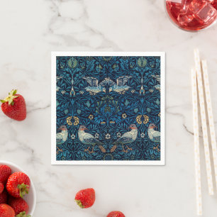William Morris Blue Birds Floral Tapestry Classic Napkins