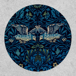 William Morris Blue Birds Floral Tapestry Classic Patch