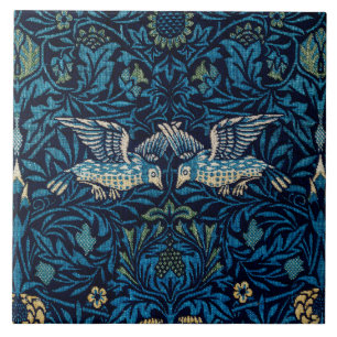 William Morris Blue Birds Tapestry Classic Ceramic Tile