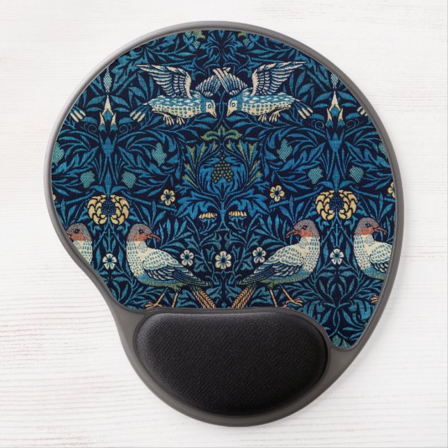 William Morris Blue Birds Tapestry Classic Gel Mouse Pad (Front)
