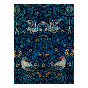 William Morris Blue Birds Tapestry Classic Poster