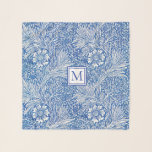 William Morris Blue Chiffon Scarf<br><div class="desc">Elevate your wardrobe with this chiffon scarf, featuring William Morris' timeless "Marigold" pattern in an elegant blue and white design. Personalized with a monogrammed initial, this lightweight and versatile accessory adds a touch of sophistication to any outfit. Ideal as a neck scarf, hair accessory, or tied to a handbag for...</div>