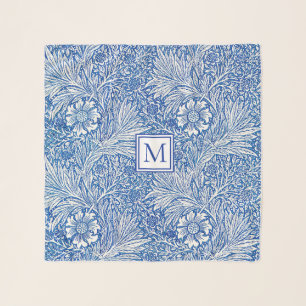 William Morris Blue Chiffon Scarf