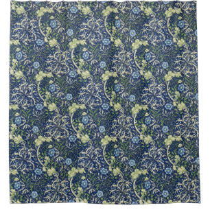 William Morris Blue Daisies Shower Curtain