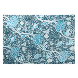 William Morris Blue Floral Pattern Pre-Raphaelites Cloth Placemat
