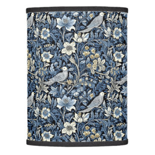 William Morris Blue Foliage Pattern Wallpaper Lamp Shade