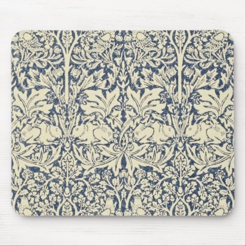 William Morris Blue grey patternart nouveau Mouse Pad