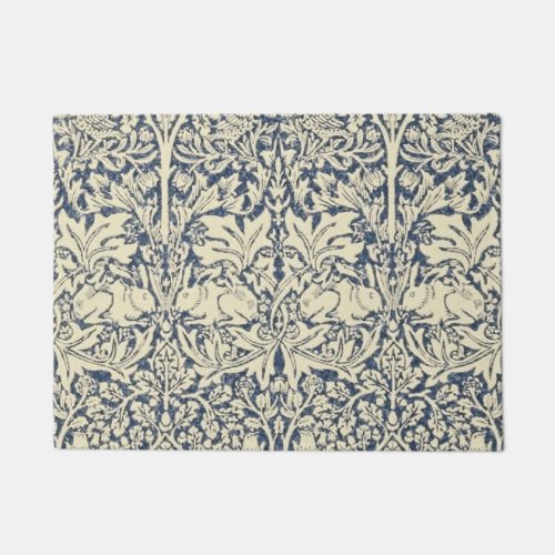 William Morris Blue grey patternart nouveauvin Doormat