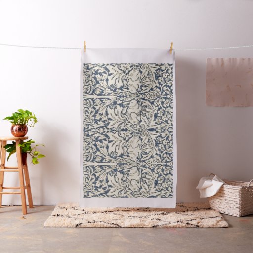 William Morris, Blue grey, pattern,art nouveau,vin Fabric