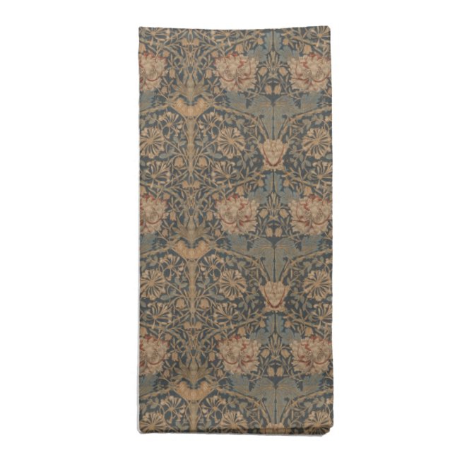 William Morris: Blue Honeysuckle Cloth Napkin (Folded)