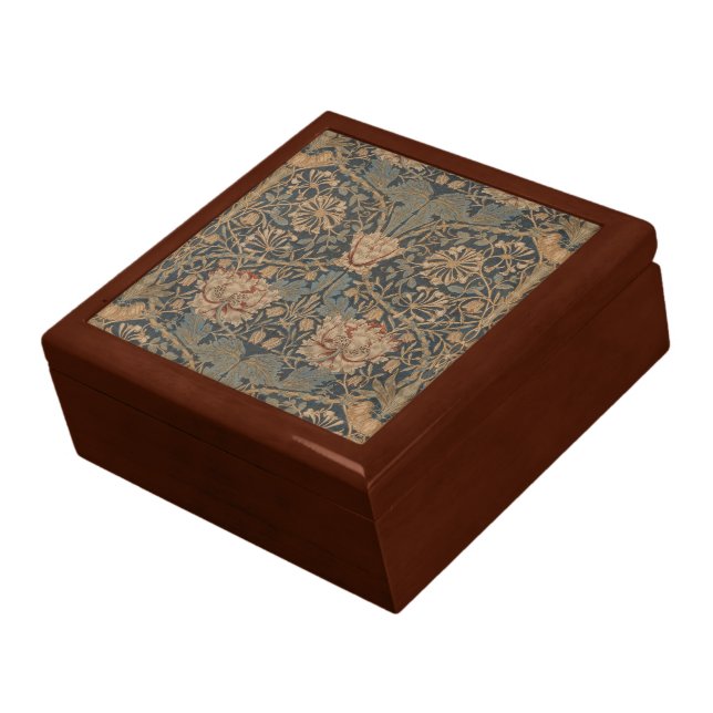 William Morris: Blue Honeysuckle Keepsake Box (Side)