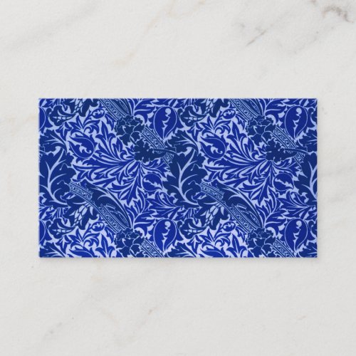 William Morris Blue Leaves Reception Seating Card Business Card Templates