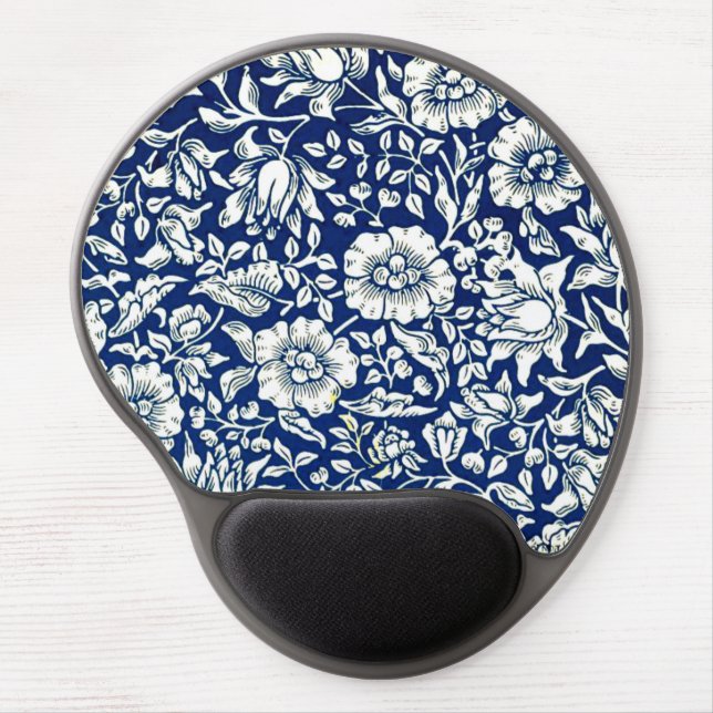 William Morris - Blue Mallow Gel Mouse Pad (Front)