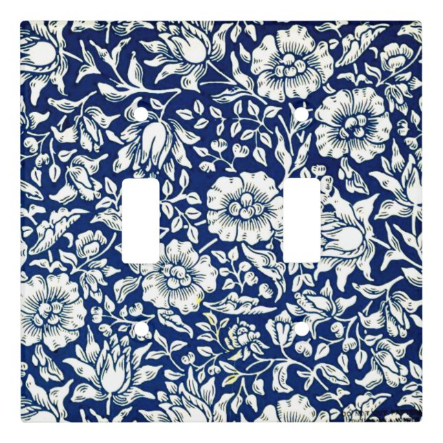 William Morris - Blue Mallow Light Switch Cover (Front)