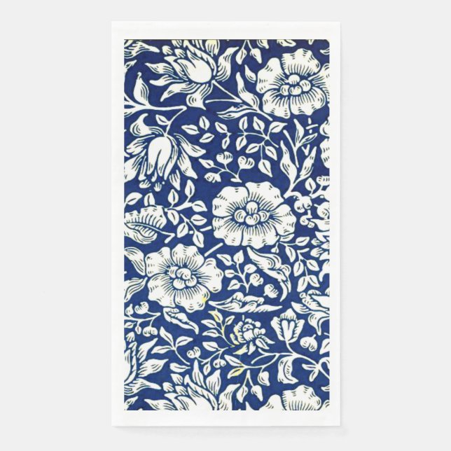 William Morris - Blue Mallow  Paper Guest Towels (Front)
