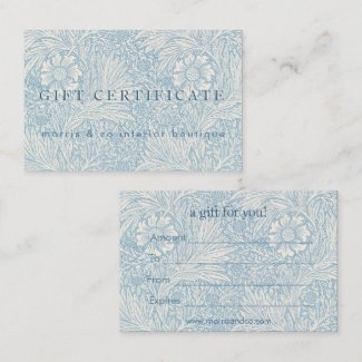 William Morris - Blue Marigold Gift Certificate