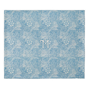 William Morris Blue Marigold Monogram Duvet Cover