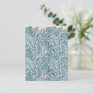 William Morris - Blue Marigold Postcard