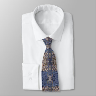 William * Morris Blue Tulip and Willow Flowers Neck Tie