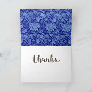 William Morris - Blue Wey, Letterpress Thank You Card
