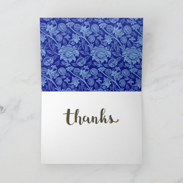 William Morris - Blue Wey, Thank You Card (Inside)