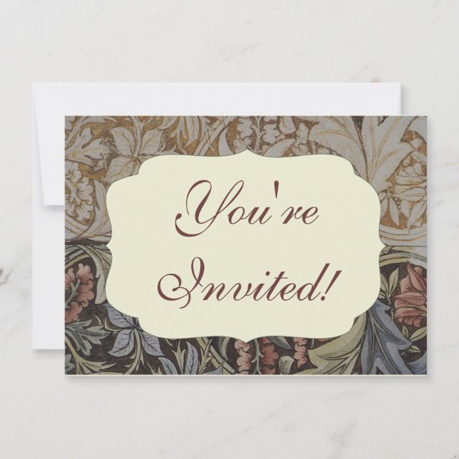 William Morris Bluebell Tapestry Botanical Classic Invitation (Front)