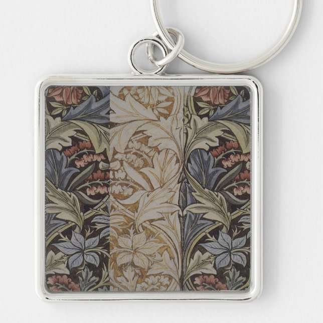 William Morris Bluebell Tapestry Botanical Classic Keychain (Front)