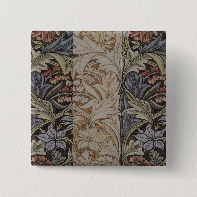 William Morris Bluebell Tapestry Botanical Classic Pinback Button (Front)