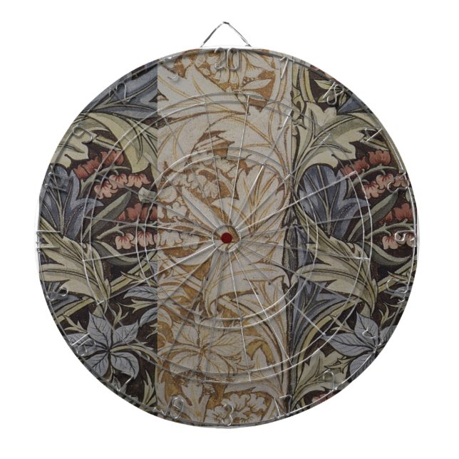 William Morris Bluebell Tapestry Design Dartboard (Front)