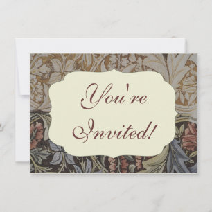 William Morris Bluebell Tapestry Design Invitation