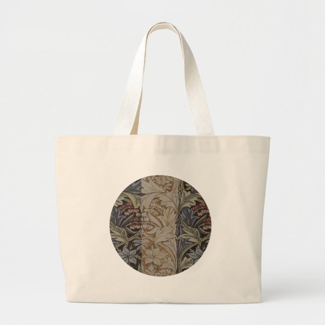 William Morris Bluebell Tapestry Design Large Tote Bag (Front)