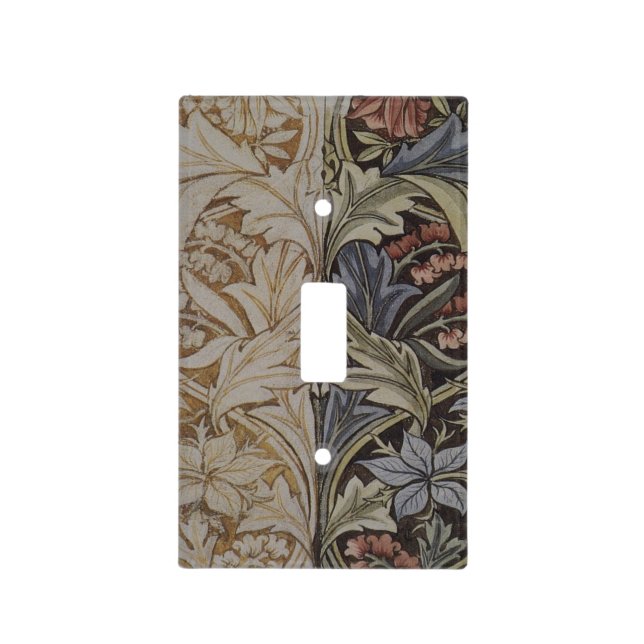 William Morris Bluebell Tapestry Design Light Switch Cover (Front)