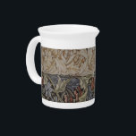 William Morris Bluebell Tapestry Design Pitcher<br><div class="desc">William Morris Bluebell Fabric Botanical Print William Morris produced fabrics and wallpapers in the 1800s. The Morris Blueberry print was originally designed for fabric. The vintage fabric is complex and incorporates earthy golds, greens, blues, and reds. The antique floral design is a very old-fashioned 19th century design of leaves and...</div>