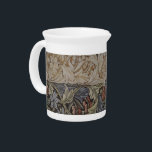 William Morris Bluebell Tapestry Design Pitcher<br><div class="desc">William Morris Bluebell Fabric Botanical Print William Morris produced fabrics and wallpapers in the 1800s. The Morris Blueberry print was originally designed for fabric. The vintage fabric is complex and incorporates earthy golds, greens, blues, and reds. The antique floral design is a very old-fashioned 19th century design of leaves and...</div>