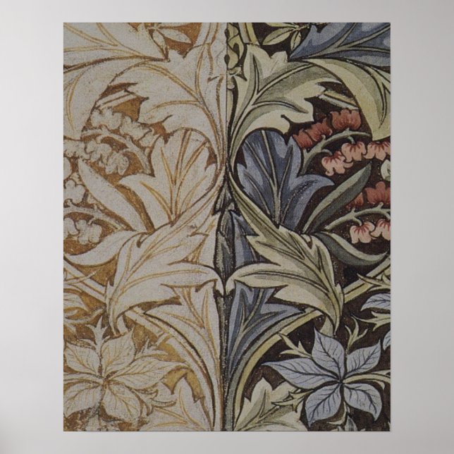 William Morris Bluebell Tapestry Design Poster (Front)