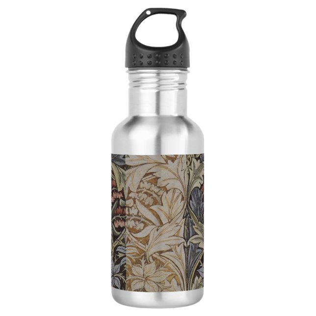 William Morris Bluebell Tapestry Design Water Bottle (Front)