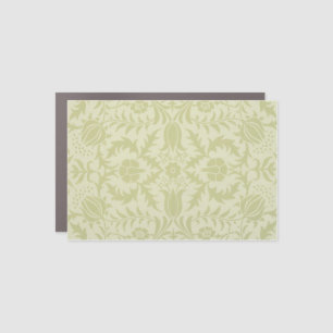 William Morris Borage vintage soft green damask Car Magnet
