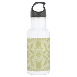 William Morris Borage vintage soft green damask Water Bottle
