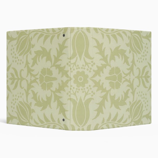 William Morris Borage Wedding Soft Green 3 Ring Binder (Background)