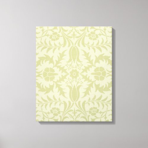 William Morris Borage Wedding Soft Green Canvas Print