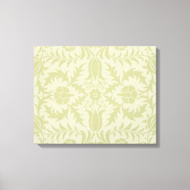 William Morris Borage Wedding Soft Green Canvas Print (Front)
