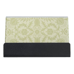 William Morris Borage Wedding Soft Green Desk Business Card Holder