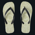 William Morris Borage Wedding Soft Green Flip Flops<br><div class="desc">This beautiful antique pattern is based on the William Morris Borage wallpaper design from the mid 1800s. A lovely pattern for soft and beautiful gifts,  traditional weddings and celebrations,  it's subtle and gorgeous.</div>