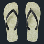 William Morris Borage Wedding Soft Green Flip Flops<br><div class="desc">This beautiful antique pattern is based on the William Morris Borage wallpaper design from the mid 1800s. A lovely pattern for soft and beautiful gifts,  traditional weddings and celebrations,  it's subtle and gorgeous.</div>