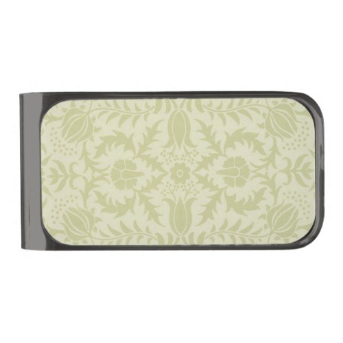 William Morris Borage Wedding Soft Green Gunmetal Finish Money Clip