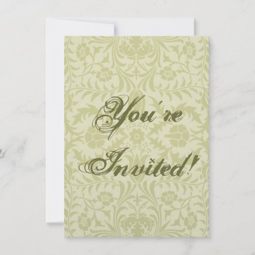 William Morris Borage Wedding Soft Green Invitation