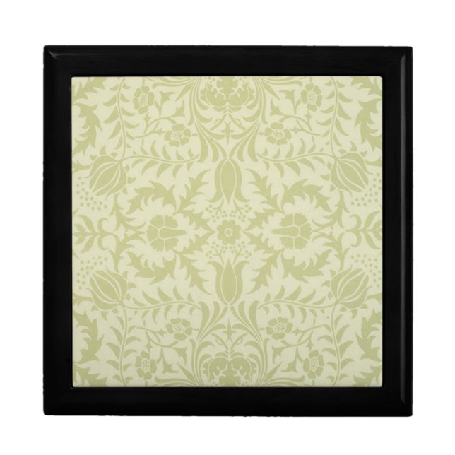 William Morris Borage Wedding Soft Green Jewelry Box (Front)