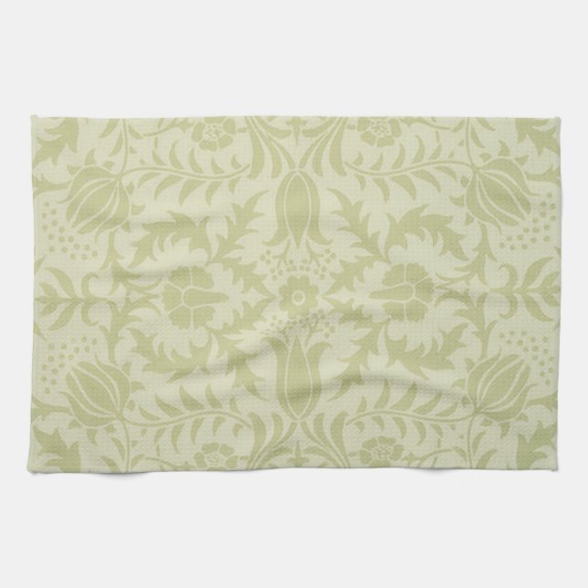 William Morris Borage Wedding Soft Green Kitchen Towel (Horizontal)