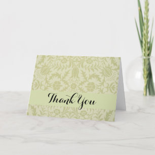 William Morris Borage Wedding Soft Green Letterpress Thank You Card